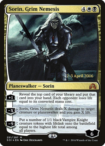 Sorin, Grim Nemesis (Prerelease) [Shadows over Innistrad Prerelease Promos]