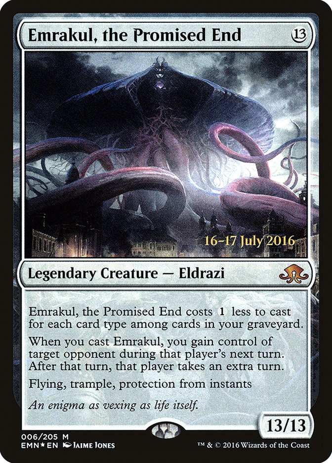 Emrakul, the Promised End  (Prerelease) [Eldritch Moon Prerelease Promos]